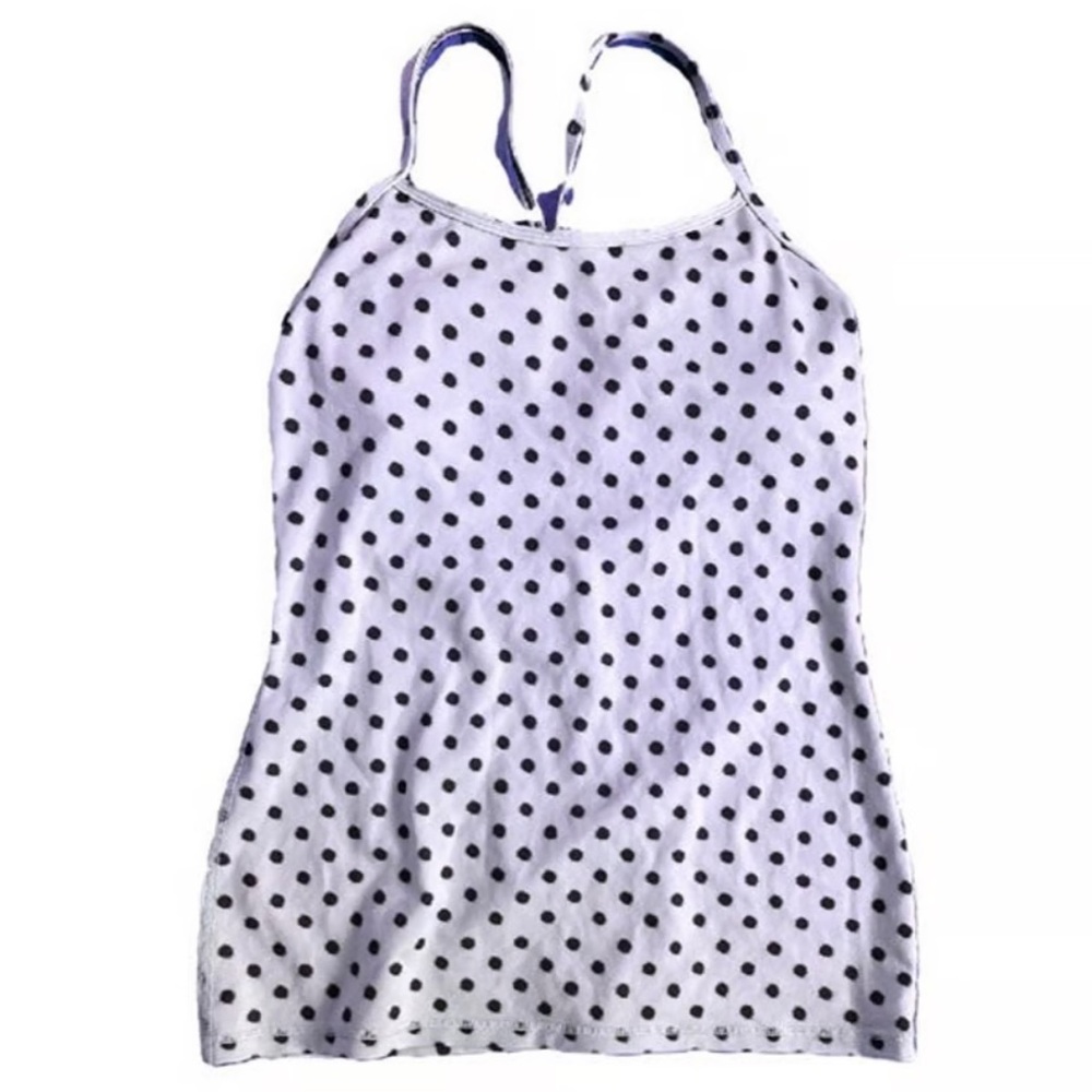 Lululemon Power Y Tank High Noon Polka Dot Lilac Purple. SIZE 10 (L)